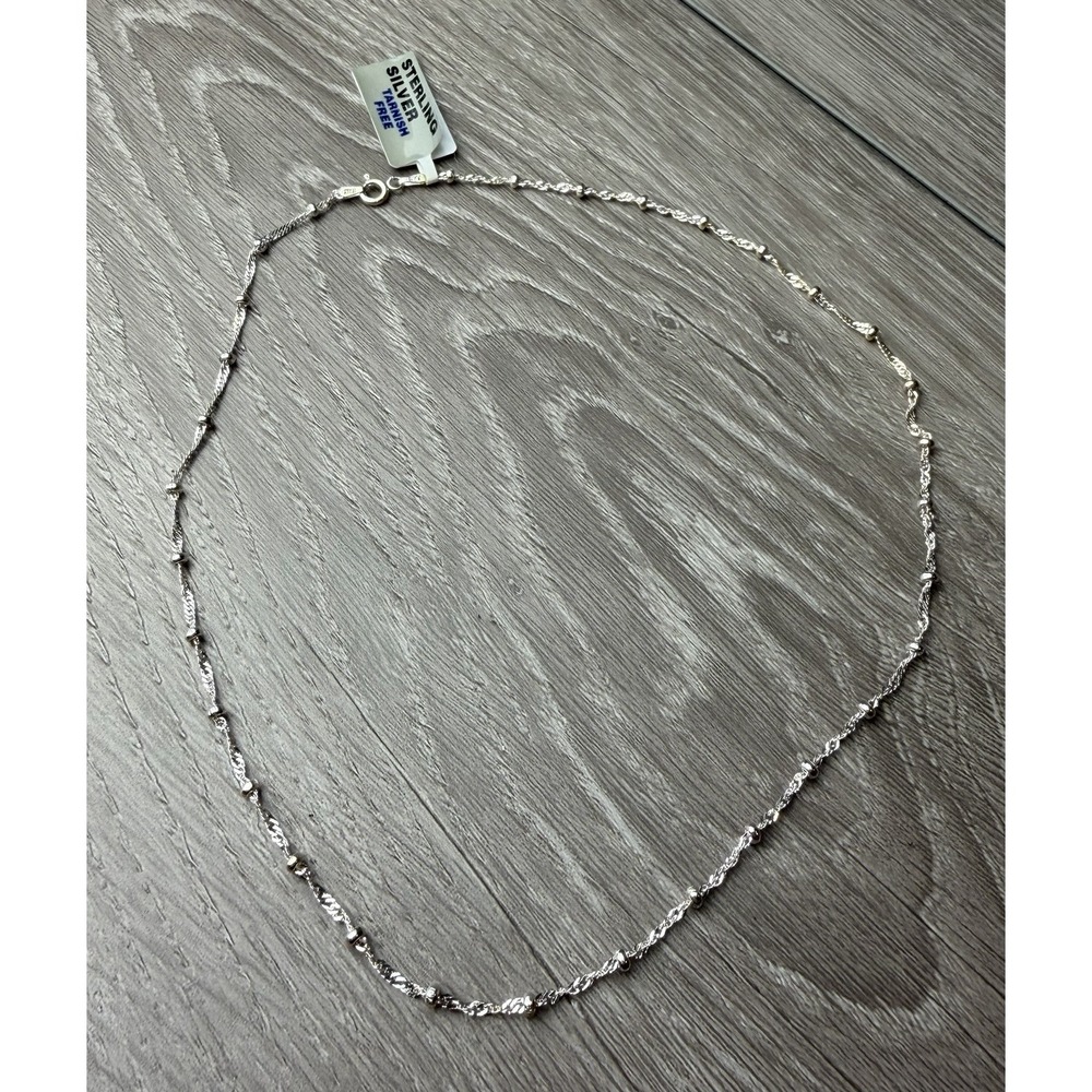 925 Sterling Silver Twisted Margarita Chain‎ Necklace Tarnish Free New